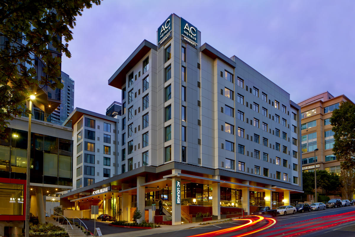 AC Hotel Bellevue at dusk, the venue for the inaugural event